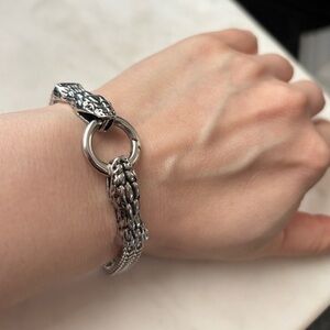 Stainless steel woven snake bracelet